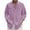 Light Purple, variant on Zylarhe Mens Summer Shirts, Men 3/4 Sleeve Spring Summer Solid Casual Lapel Long Shirt Navy L
