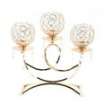 thumbnail image 2 of 3 Arms Crystal Candle Holders, Elegant Bowls Candelabras Candle Stand with Crystal Drops, Formal Event Table Decoration, Candlestick Holder Ornaments for Wedding Dining Table Christmas Party, 2 of 10