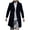 Navy, variant on Men's and Winter Business Woolen Coat Novelty Double Breasted Lapel Mid Length Coat for Photoshot