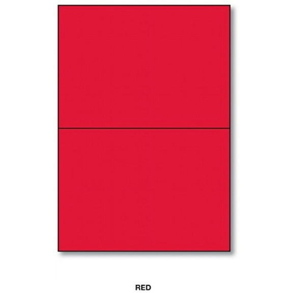 Valentine's Day - 5" X 7" Blank Bright Red Greeting Cards - Scored for Easy Folding - 25 Cards Per Pack