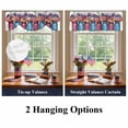 thumbnail image 6 of Independence Day Tie Up Valances Curtain, Adjustable Kitchen American Flag Red Blue Bottle Flowers Valances for Windows Decor, Rod Pocket Short Curtains Set for Bedroom/Bathroom, 42"x18", 6 of 9