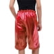 thumbnail image 4 of Odeerbi 3-16 Años Niños Niñas Pantalones Cortos Metálicos Brillantes Para Baile Etapa Rendimiento Conjuntos Bermudas Brillantes Pantalones Cortos de Pierna Recta, 4 of 5