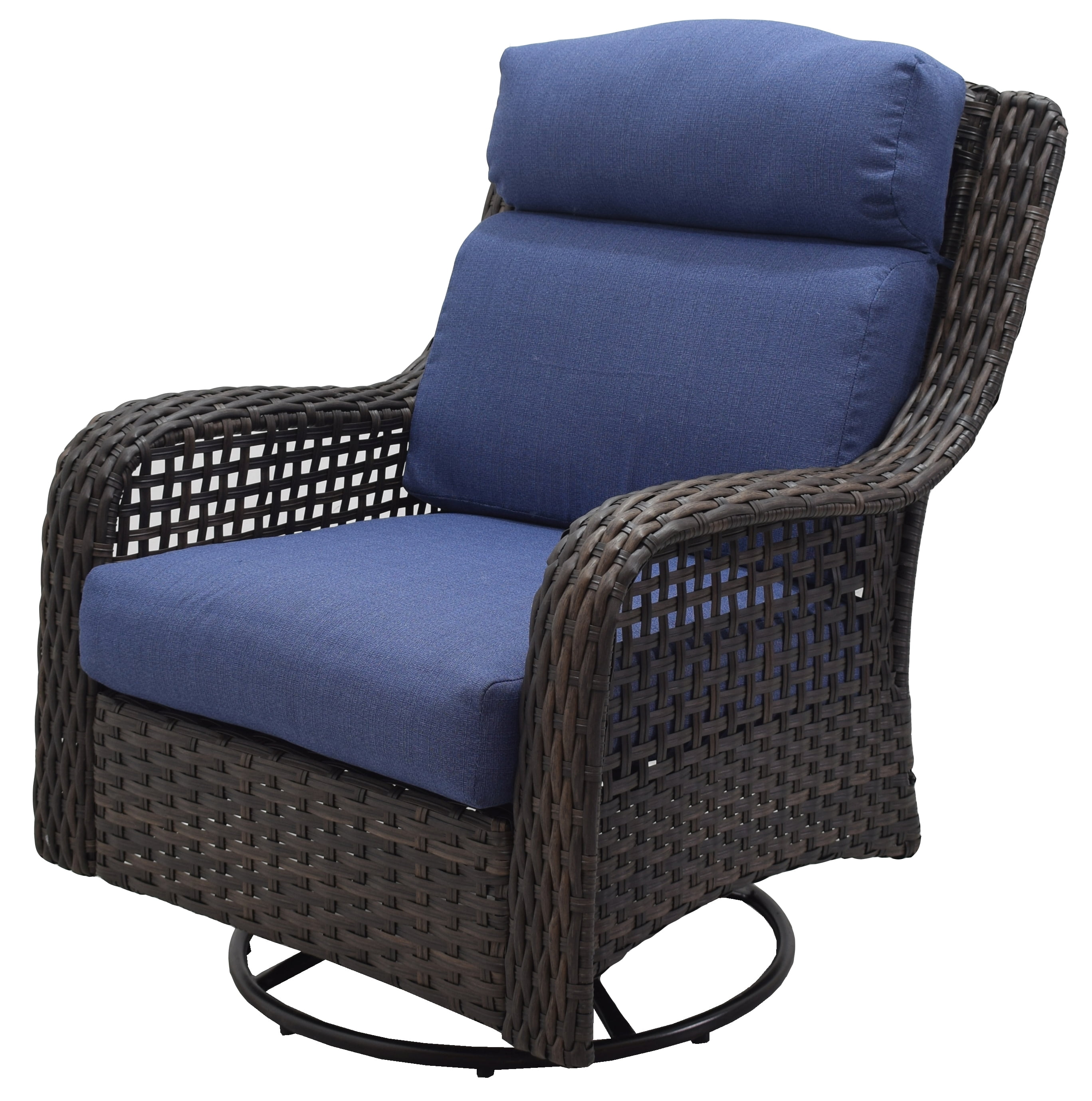 Better Homes Gardens Ravenbrooke 4 Piece Patio Conversation Set Better Homes Gardens Ravenbrooke 4 Piece Patio Conversation Set With Blue Cushions