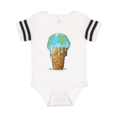 

Inktastic Melting Earth Ice Cream Cone Gift Baby Boy or Baby Girl Bodysuit