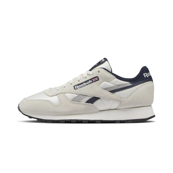 REEBOK MENS Classic Leather "Grey White Navy" GY7302 from Stadium Goods