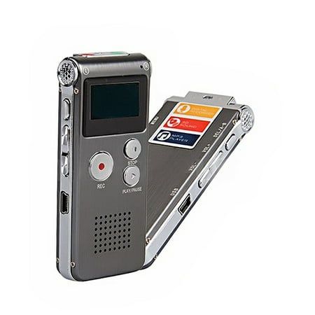 Portable 2-in-1 8GB LCD Digital Voice Recorder & MP3 Player with Speaker /External MIC /3.5mm Audio (Best External Audio Recorder)