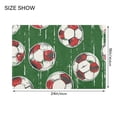 thumbnail image 2 of Ryvnso Football Soccer Ball on Green Bathroom Shaggy Rugs Toilet Rectangle Mat Soft Contour Rug 24"x16", 2 of 9