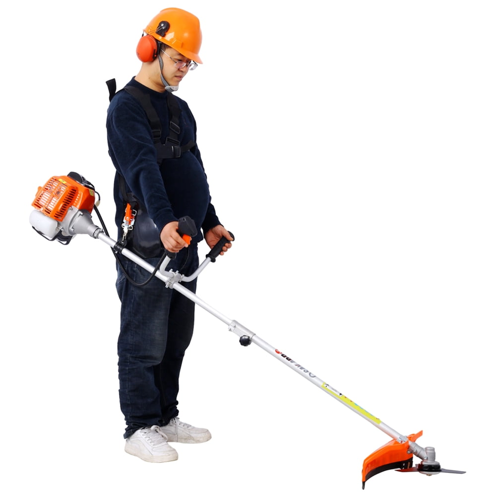 52cc Weed Wacker Gas Powered,3 in 1 Multifunction, String Trimmer, 8 inch Weed Wacker Attachments Heads,10" Metal 3T Blade,Rubber Handle , Shoulder & Strap Included, EPA Compliant