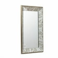 thumbnail image 2 of 24" x 15" Antique Silver Rectangle Mirror with Floral Accents, Mirrored Display Tray, Hanging Wall Mirror, 2 of 9