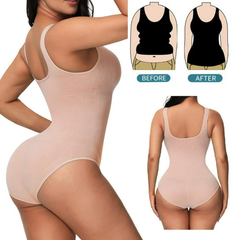 SHAPELLX Shapewear Bodysuit For Women Tummy Control Shape Wear Seamless  Bodysuit Sculpting Thong Body Shaper Tank Top Fajas