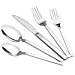thumbnail image 3 of Fiazony 80-Piece Flatware Cutlery Silverware, Stainless Steel, Service for 16, 3 of 10