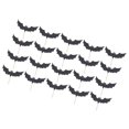 thumbnail image 1 of 20 Piezas de Papel para Vacaciones, de Murciélagos de Papel para Halloween, Palillos para Cupcakes, Adornos para Pasteles, de Comida Pa Negro, 1 of 9