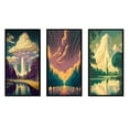 thumbnail image 2 of Designart "Vintage Central Park Poster of New York I" City Framed Wall Art Set Of 3 - White Traditional Frame Canvas Set For Living Room Decor, 2 of 6