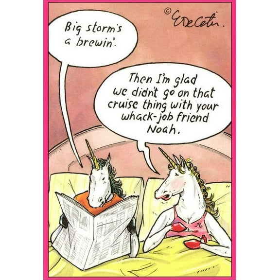 Pictura Unicorns Eric Decetis Funny / Humorous Birthday Card