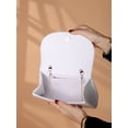 thumbnail image 7 of RUMANLAND Women's White Patent Leather Evening Bag, Top Handle Clutch Purse with Glossy Finish and Elegant Structured Design, 7 of 7