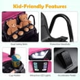 thumbnail image 4 of Costway 24V 2-Seater Ride on Dump Truck,4WD Kids Ride on Car with Electric Dump Bed Pink, 4 of 10