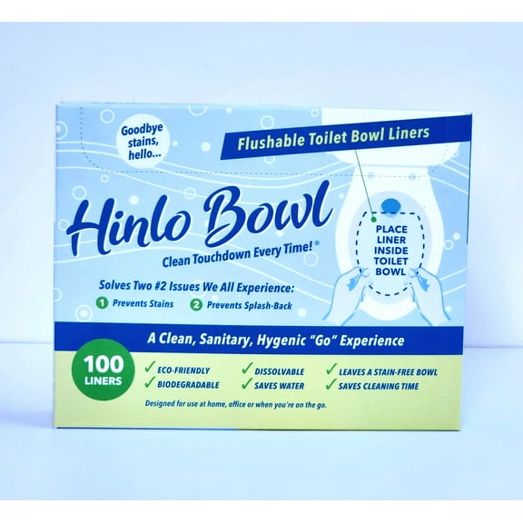 Hinlo Bowl is an Eco-Friendly, Biodegradable, Dissolvable and Flushable toilet bowl liner designed to be placed INSIDE TOILET BOWL providing a SAFE, CLEAN, SANITARY & HYGIENIC pooping experi