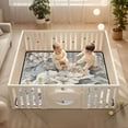 thumbnail image 2 of WOBOGO White Peony Pattern Baby Playmats Extra Large Waterproof Rollable Activity Pads for Toddlers 50×50inch, 2 of 7
