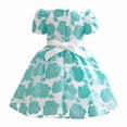 thumbnail image 2 of Flower Girls Dress Rose Embroidery Christmas Easter Birthday Party Formal Dress for 3-9Y, 2 of 7