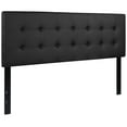 thumbnail image 6 of Emma + Oliver Button Tufted Upholstered Queen Size Headboard in Black Vinyl, 6 of 9