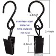 thumbnail image 2 of 50pcs Stainless Steel S Hooks Curtain Clips, 2 of 5