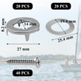 thumbnail image 3 of Bamboohart 20 Sets Twist Lock Fasteners  Twist Lock Common Sense Fastener  Stainless Steel Plated Rotating Button Fasteners  for Boats  Sailboats  RVs  Dinghies and Caravans, 3 of 6