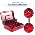 thumbnail image 3 of Locking Cash Box with Lock Money Box with Cash Tray Lock Box with Key Money Saving Organizer .Lx .Wx .H es XL Large, 3 of 7