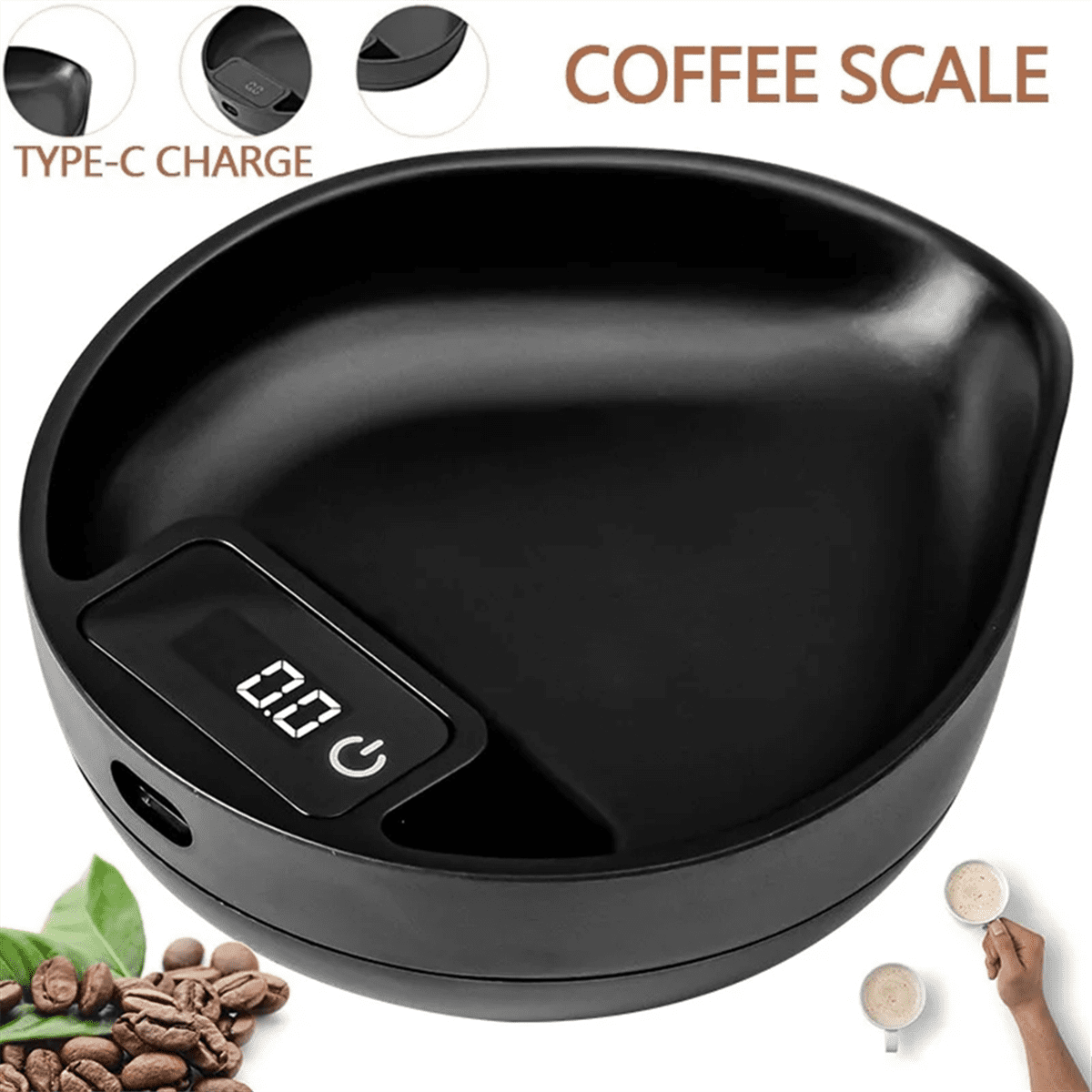 Mini Coffee Electronic Scale Espresso Weighing Display Tray