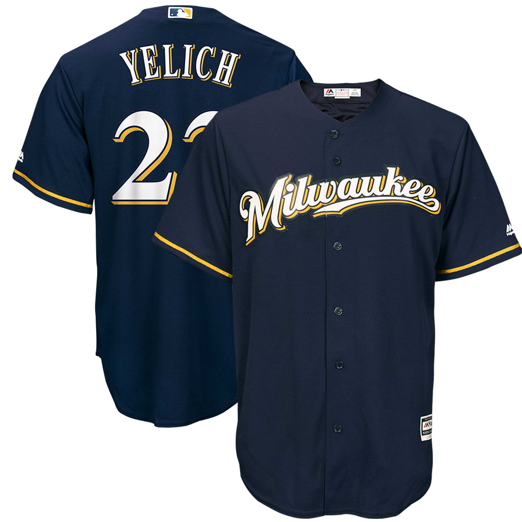 Christian Yelich Milwaukee Brewers Majestic Alternate Official Cool ...