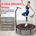 thumbnail image 6 of Jump Into Fun 40" Rebounder Trampoline for Adults, 330LBS Foldable Fitness Trampoline with Bungees, Adjustable Handlebar, Noise-free Exercise Rebounder for Indoor Workout, 6 of 9