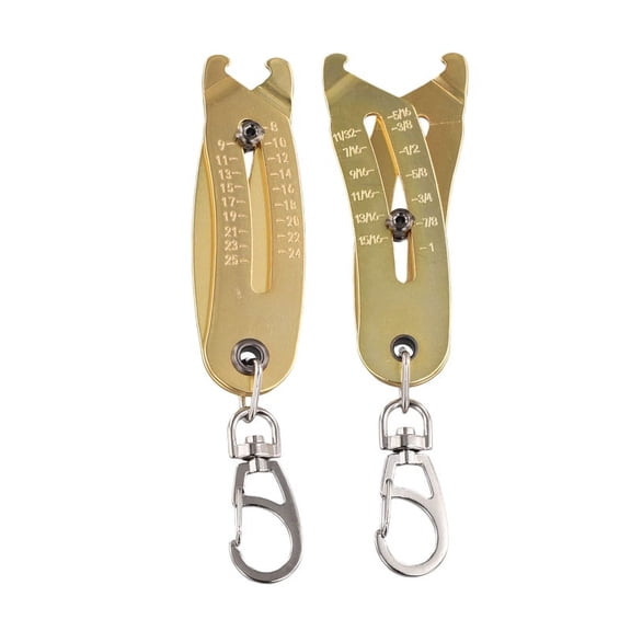 2PCS Portable Precise Thread Size Checker Keychain for Precise Measurement