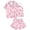 Pink Stripe Heart Bow, variant on Aideaone Girls Silk Pajama Sets 3pcs Button Down Kids Satin Pjs set Short Sleeve Sleepwear 6-13 Years
