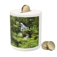 thumbnail image 3 of Rainforest Piggy Bank, Forest Waterfall River Tourist Attraction Tropical Lands Theme Exotic Print, Ceramic Coin Bank Money Box for Cash Saving, 3.6" X 3.2", Green, by Ambesonne, 3 of 4