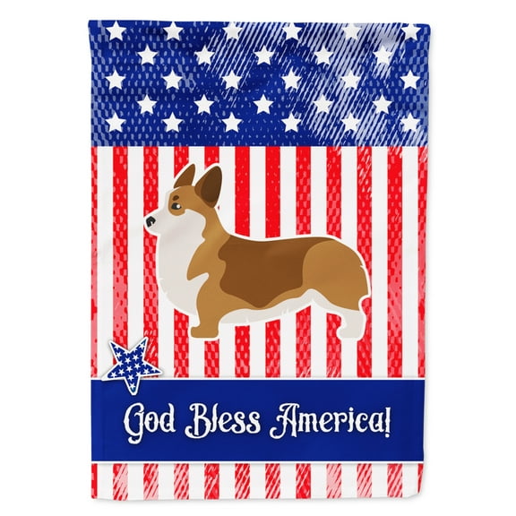 Carolines Treasures BB3320GF USA Patriotic Corgi Flag Garden Size  Small multicolor