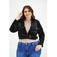 thumbnail image 1 of Chaqueta corta vinipiel Roman Fashion negro 42 Tallas Extras, 1 of 7