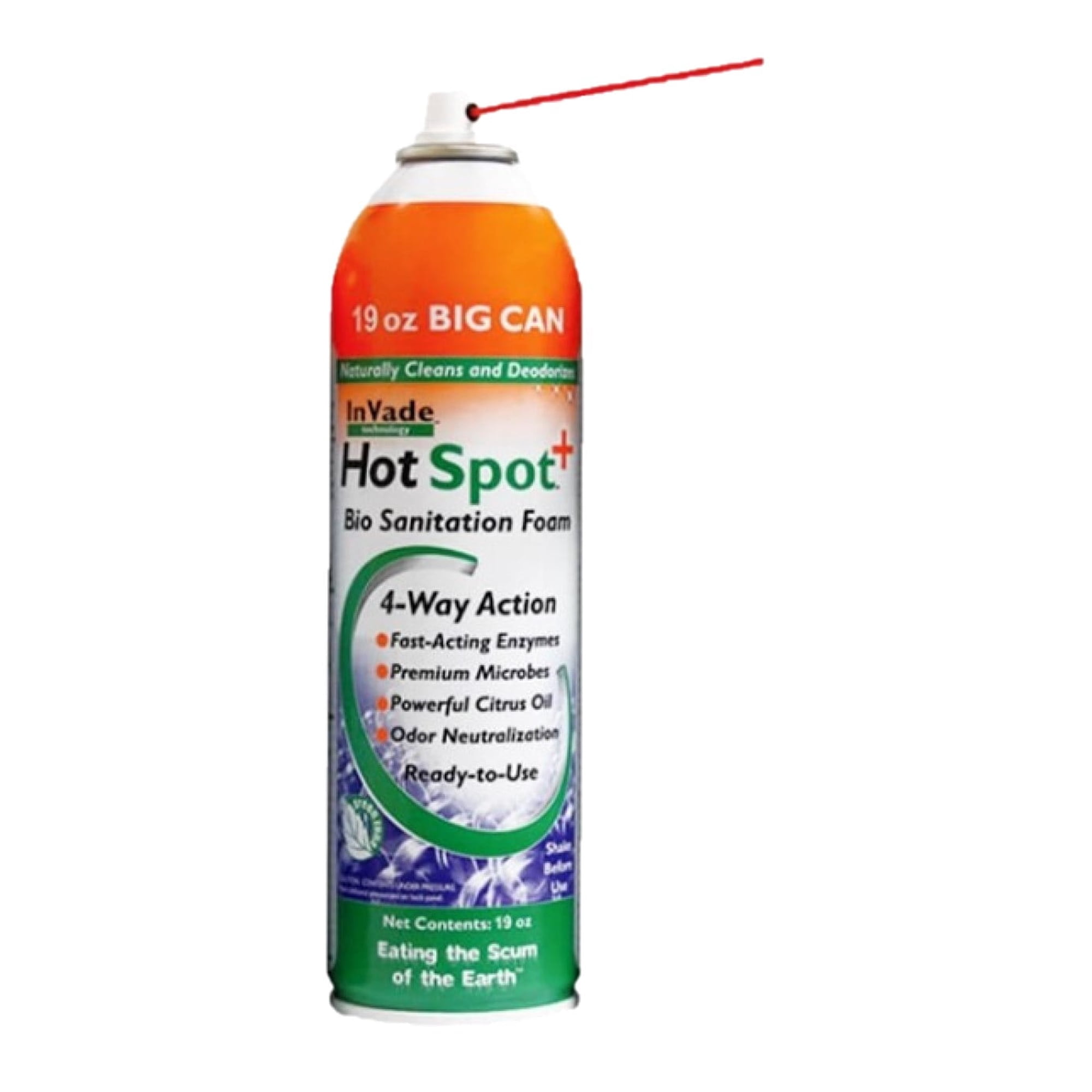InVade Hot Spot+Plus Bio Sanitation Aerosol Foam - Fast-Acting Enzymes Digest Organic Debris - 19 oz Aerosol Can by Rockwell Labs