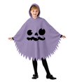 thumbnail image 3 of KHONTS Ghost Face Poncho for Toddler Kids Hooded Cloak Halloween Performance Clothes Spooky Capes 01-Purple S, 3 of 7