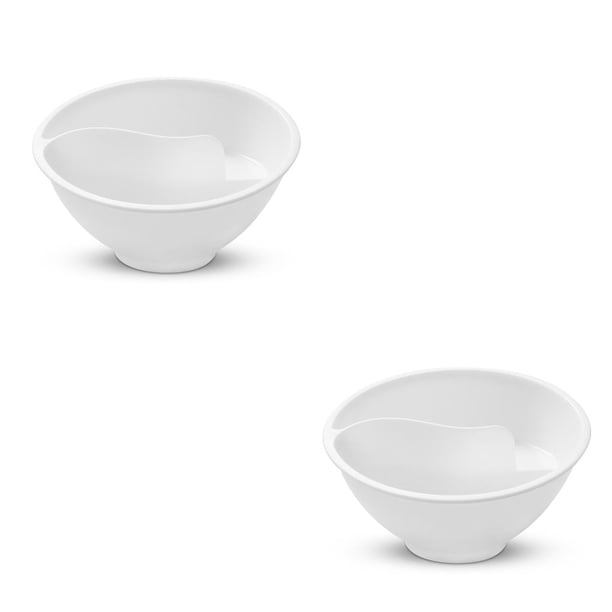 Kearding Cuenco de cereales antiempapado Separación de platos en apilable Mezcla de plástico Hogar Cocina Salsa irrompible Desayuno Niños Type1 NO1