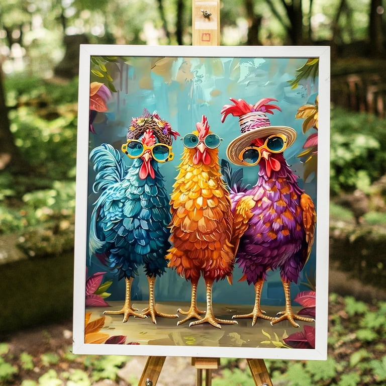 JYLMOOD Paint by Numbers Kit, Colorful Rooster 16x20in photo 4