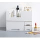 thumbnail image 3 of Organizador de maquillaje de escritorio moderno y accesible, espaciosos compartimentos, soporte para cosméticos, belleza, cabello, uñas, perfumes y cuidado de la piel, perfecto para el baño y el, 3 of 8
