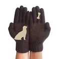 thumbnail image 2 of Tnhcen Womens Wool Winter Warm Knit Gloves,Thick Thermal Thinsulate Lined Anti-Slip Cable Cuff Driving Gloves, 2 of 3