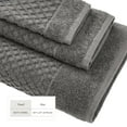 thumbnail image 4 of Great Bay Home Quick Dry Diamond Waffle 4 Piece Bath Towel Set, Dark Grey, 4 of 7