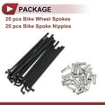thumbnail image 5 of 20 Set 13G Bicycle Spokes 69mm Bike Wheel Spokes 304 Stainless Steel Black, 5 of 7