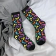 thumbnail image 5 of Pofeuu Colorful Lizards Print Crew Socks, Adult Running Hiking Socks for Youth and Adult, 5 of 6