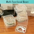 thumbnail image 2 of Pure Future 34 Pieces Small Plastic Bead Storage Containers and Organizer Transparent Boxes with Hinged Lid, Clear Craft Supply Box for DIY Art Craft Accessor, Jewelry, Diamonds (2.17*2.17*0.8 Inches), 2 of 8