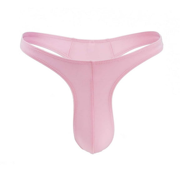 Valentine's Day Gifts for Him Meitianfacai Men's Underwear Men's Thongs Seamless Low-waisted Adult Revealing Buttocks Narrow-brimmed T Pants Mens Underwear Pink