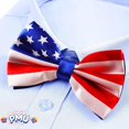 thumbnail image 3 of PMU Patriotic Bowtie with Adjustable Strap, Red White & Blue American Flag Design, 4th of July Decorations, Party Costume Accessory, for Holidays Veterans Election & Independence Day Pkg/6, 3 of 7
