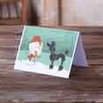thumbnail image 2 of Black Poodle Snowman Christmas Greeting Cards and Envelopes Pack of 8, 2 of 2