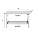 thumbnail image 4 of Table de Préparation en Acier Inoxydable 48 x 24 Pouces, Table de Travail Pliante Commerciale Robuste en Acier Inoxydable avec Tablette Inférieure, 4 of 7