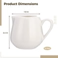 thumbnail image 4 of 12 Pcs Mini Ceramic Creamer Pitchers with Handles, 3.4 oz Small Pitchers for Sauce, White Porcelain Creamers, Tilted Spout Gravy Boats for Milk, Coffee, Jam, Syrup, 4 of 5
